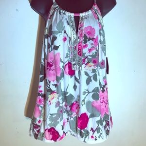 Inc halter top size xl peony design